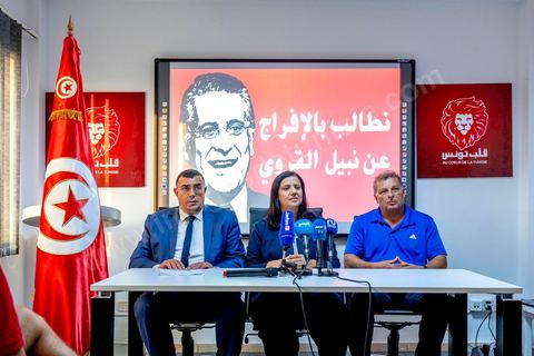 27 août 2019 : conférence de presse au siège du parti "Au coeur de la Tunisie" parti du candiadat aux présidentielles Nabil Karoui. ce m^me cnadidat fut arrété par la police pour poursuite judiciaire ce vendredi 23 aout et mis en prison bien que pas condamné par la justice pour affaire de blanchiment d'argent. Conférence de presse sur la sitaution de Nabil Karoui tenue apr la porte parole du parti Samira Chaouchi, son avocat Riadh Elloumi et un de ses candiats aux législatives Abdelaziz Belkhodja. 