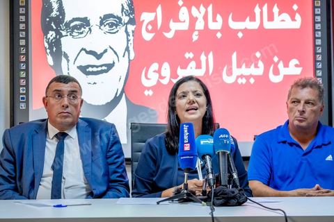 27 août 2019 : conférence de presse au siège du parti "Au coeur de la Tunisie" parti du candiadat aux présidentielles Nabil Karoui. ce m^me cnadidat fut arrété par la police pour poursuite judiciaire ce vendredi 23 aout et mis en prison bien que pas condamné par la justice pour affaire de blanchiment d'argent. Conférence de presse sur la sitaution de Nabil Karoui tenue apr la porte parole du parti Samira Chaouchi, son avocat Riadh Elloumi et un de ses candiats aux législatives Abdelaziz Belkhodja. 