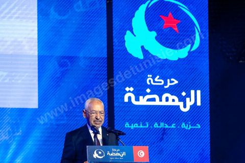 30 août 2019 : Discours de Rached Ghannouchi, président du parti et candidat aux legislatives à Tunis. Au palais des congrès de Tunis, le parti Ennahdha organise sa grande conférence de présentations des candidats et programmes pour les élections législatives et présidentielles de cette fin d'année 2019. Présentation du programme électoral, présentation des têtes de listes législatives, et, à leur tête le Rached Ghannouchi, qui se présente comme député sur Tunis, et,  pésentation du  premier candidat à la présidentielle pour le parti, Abdlefattah