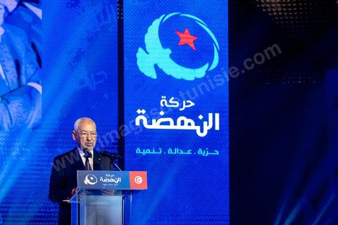 30 août 2019 : Discours de Rached Ghannouchi, président du parti et candidat aux legislatives à Tunis. Au palais des congrès de Tunis, le parti Ennahdha organise sa grande conférence de présentations des candidats et programmes pour les élections législatives et présidentielles de cette fin d'année 2019. Présentation du programme électoral, présentation des têtes de listes législatives, et, à leur tête le Rached Ghannouchi, qui se présente comme député sur Tunis, et,  pésentation du  premier candidat à la présidentielle pour le parti, Abdlefattah