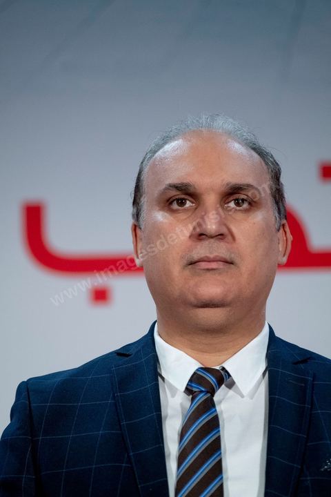 17 septembre 2019 : au centre de presse de l'ISIE, Instance Supérieure Indépendante des Elections, le prsident de l'ISIE, Nabil Baffoun, annonce les résultultas complets préliminaires du 1er tour des électiosn présidentielles du 15 septembre. Kais Saied, candidat indépendant, termin epremier avec 18,8 % suivi par Nabil Karoui, candidat en prison, avec 15,5 %, tous les deux sont qualifiés pour le second tour en atttendant d'éventuels recours invalidants et l'annonce officielle et definitives des résultats prévus dasn les trois emaines à venir maximum. 