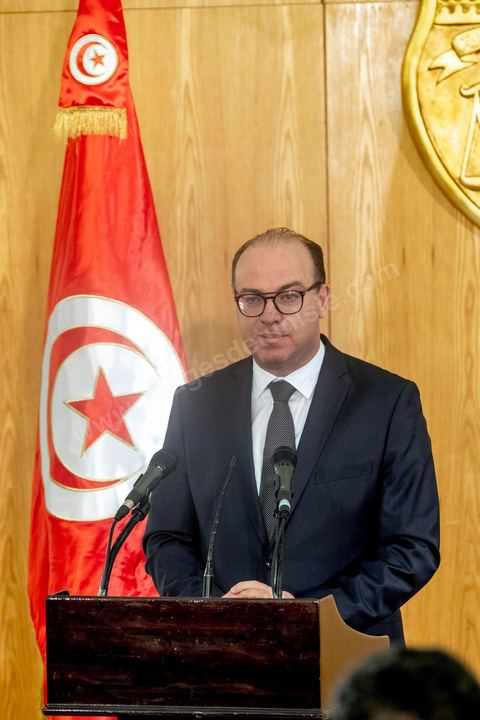 24 janvier 2020 : première conférence de presse de Elyes Fakhfakh franchement nommé par la Président de la République Kais Saied comme Chef de Gouvernement pour former le nouveau gouvernement et se soumettre au vote de confiance de l'Assemblée. Il a présenté les grandes lignes présidant à la formation de son gouvernement qu'il veut politque, réduit et homogène. « Ce sera un gouvernement harmonieux et restreint, qui ne comportera pas plus de 25 ministres, afin de garantir la plus grande efficacité. Il sera représentatif des compétences jeunes et féminines et sera annoncé dans les plus brefs délais ».