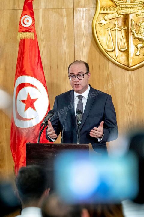 24 janvier 2020 : première conférence de presse de Elyes Fakhfakh franchement nommé par la Président de la République Kais Saied comme Chef de Gouvernement pour former le nouveau gouvernement et se soumettre au vote de confiance de l'Assemblée. Il a présenté les grandes lignes présidant à la formation de son gouvernement qu'il veut politque, réduit et homogène. « Ce sera un gouvernement harmonieux et restreint, qui ne comportera pas plus de 25 ministres, afin de garantir la plus grande efficacité. Il sera représentatif des compétences jeunes et féminines et sera annoncé dans les plus brefs délais ».
