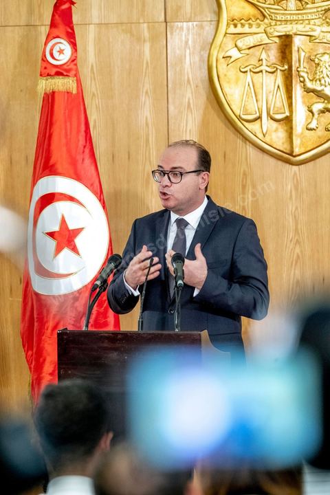 24 janvier 2020 : première conférence de presse de Elyes Fakhfakh franchement nommé par la Président de la République Kais Saied comme Chef de Gouvernement pour former le nouveau gouvernement et se soumettre au vote de confiance de l'Assemblée. Il a présenté les grandes lignes présidant à la formation de son gouvernement qu'il veut politque, réduit et homogène. « Ce sera un gouvernement harmonieux et restreint, qui ne comportera pas plus de 25 ministres, afin de garantir la plus grande efficacité. Il sera représentatif des compétences jeunes et féminines et sera annoncé dans les plus brefs délais ».