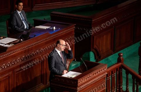 26 février 2020 : Discours de Elyes Fakhfakh devant l'ARP lors du vote de confiance du gouvernement de Elyes Fakhfakh, Premier ministre proposé par le président Kais Saied, à l'assemblée des Représentants du Peuple. Après la présentation des membres du gouvernement, le premier ministre nommé présente son programme pour le vote de confiance qui doit avoir lieu dasn la soirée après les questions des parlementaires. 