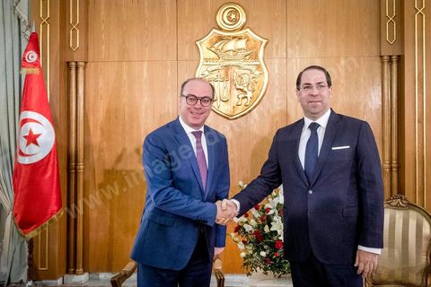28 février 2020 : passation de pouvoir entre les deux chefs de gouvernement, Youssef Chahed, sortant, et Elyes Fakhfakh, fraichement investi par le parlement. La cérémonie que c'est déroulé en présence des memebres des deux gouvernements commença par un discours de Youssef Chahed puis de Elyes Fakhfakh. 