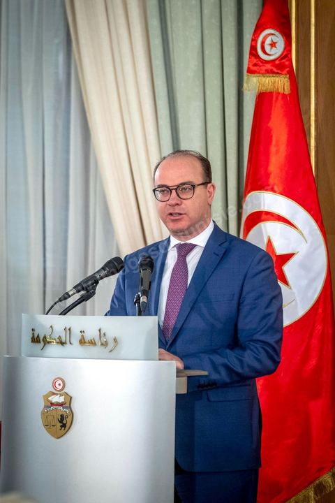 28 février 2020 : Dsiocurs de Elyes Fakhfakh à la passation de pouvoir entre les deux chefs de gouvernement, Youssef Chahed, sortant, et Elyes Fakhfakh, fraichement investi par le parlement. La cérémonie que c'est déroulé en présence des memebres des deux gouvernements commença par un discours de Youssef Chahed puis de Elyes Fakhfakh. 