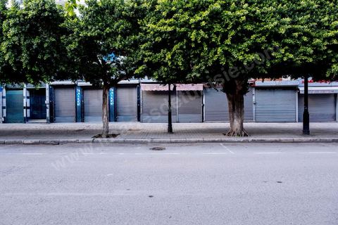 4 avril 2020 : le centre ville de Tunis et ses grandes artères dont l'avenue Habib Bourguiba sont désertées pendant le confinement imposé par l'état à cause du Covid19. A partir de 18h et jusqu'à 6h du matin un couvre feu a aussi été instauré durant cette période. 
