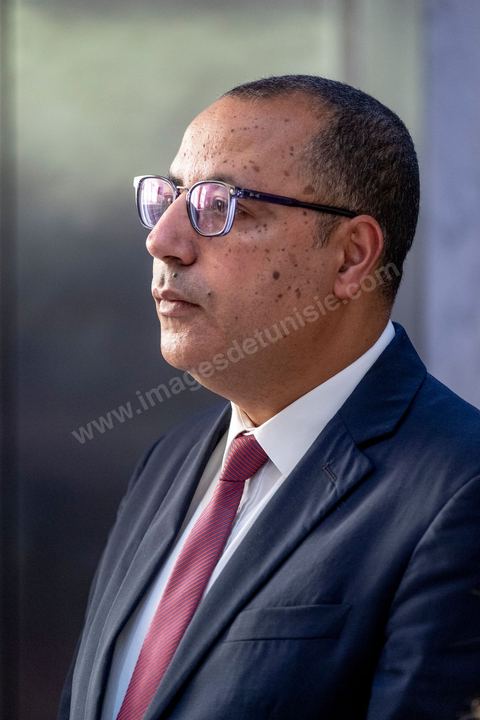 17 août 2020 : Hichem Mechichi, ministre de l'intérieur et Chef de Gouvernement désigné le 25 juillet 2020 par le Président Kais Saied pour former un nouveau gouvernement suite à la démission demandée de Elyes Kakhfakh.