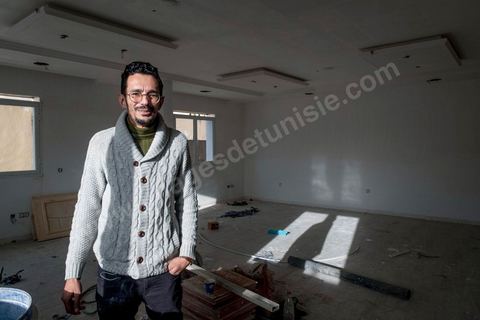 2 décembre 2020 : Ahmed Sassi, président et fondateur de l'association Génération Contre la Marginalisation nous présente le nouveau local qui est offert par un commercant du quartier? dans le quartier populaire de Kabaria à la sortie sud de Tunis