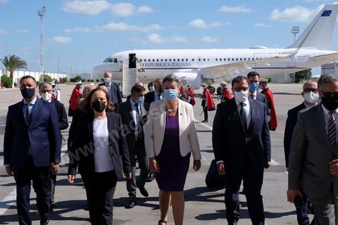 Arrived in Tunis airport of Ylva Johansson, European Commissioner for Home Affairs, and Luciana Lamorgese, Interior Ministery of Italia, will visit Tunisia on Thursday 20 and Friday 21 May 2021.