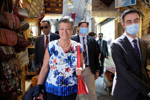 Visit of the Tunis medina by Ylva Johansson, European Commissioner for Home Affairs, will visit Tunisia on Thursday 20 and Friday 21 May 2021.