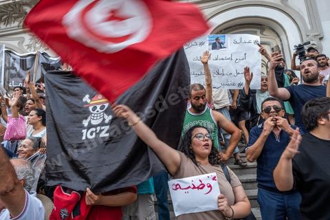 July 25, 2026: Five years after Kais Saied’s coup, the country is slowly sinking, the people and the economy are being drained, and the government remains stuck in its inability to find solutions—as evidenced by the past 10 days, during which Tunisia experienced one of its worst heat waves and an electricity crisis, with outages lasting several hours and days across the entire country. On this day—which marks both Republic Day and the anniversary of the incumbent president’s seizure of all powers—nearly 2,000 protesters took to the streets in Tunis, chanting slogans and making gestures from the 2011 revolution: “Get out!” and “Game Over” ...