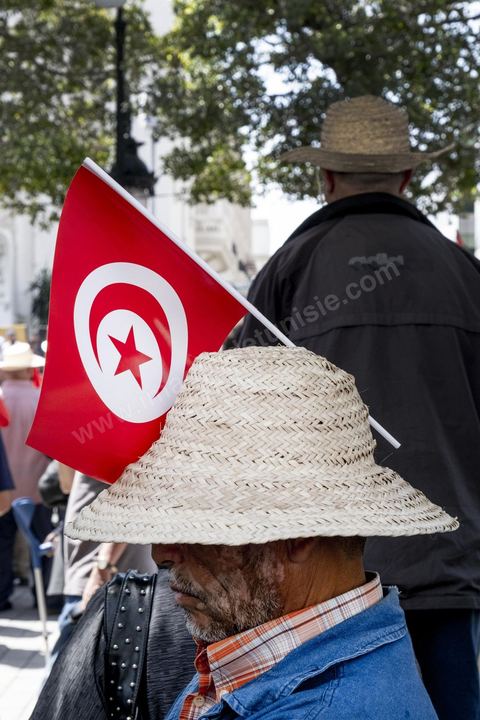 15 mai 2022 : première manifestation à l'appel du nouveau Front du Salut National, récemment formé par cinq partis opposés au président Kais Saied, composé notamment de Ennahdha et Al Karama, les deux partis islamistes. Ce front est constitué des mouvements et partis qui s'opposent depusi plusieurs mois au président Saied pour « sauver » la Tunisie de sa profonde crise après le coup d'état de ce dernier en juillet 2021. Près de 3000 manifestants se sont rassemblés deavnt le théâtre de l'avenue Bourguiba à Tunis scandant des slogans comme "Dégage", "nous vaincrons", "nous sommes unis, pas divisés", ... autour des leaders politiues aux tendances très variées comme Nejib Chebbi, Jaouhar Mbarek, Nourredine Bihri, Seiffeddine Makhlouf. 