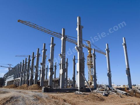 Chantier de construction de l'usine TIPAP à Sfax