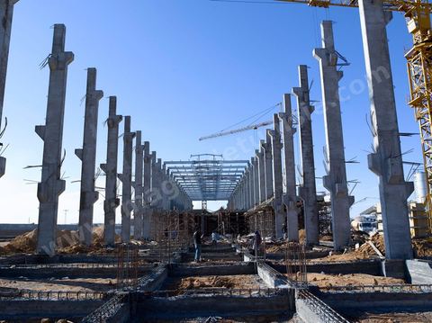 Chantier de construction de l'usine TIPAP à Sfax