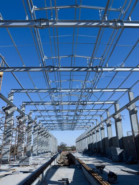 Chantier de construction de l'usine TIPAP à Sfax
