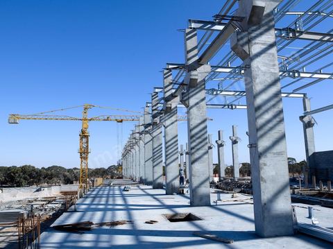 Chantier de construction de l'usine TIPAP à Sfax