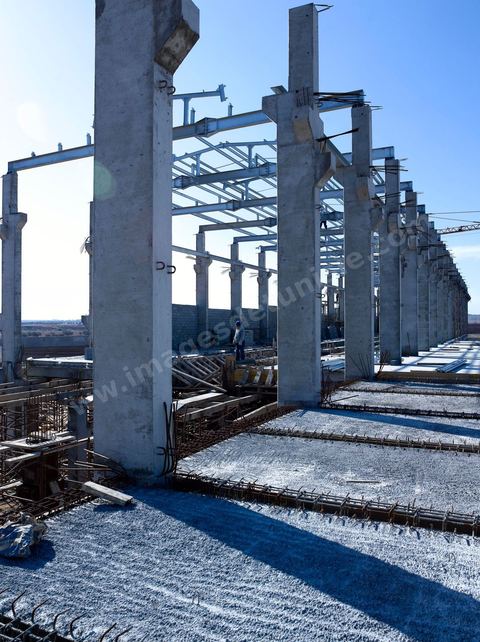 Chantier de construction de l'usine TIPAP à Sfax