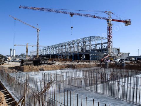 Chantier de construction de l'usine TIPAP à Sfax
