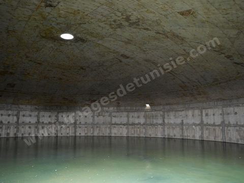 Chantier de construction de deux citernes d'eau dans la région de Sfax