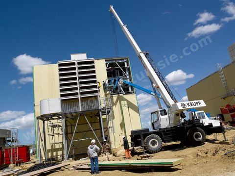 Chantier de construction de l'usine de compression de gaz de Korba au Cap Bon