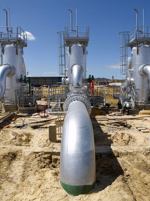 Chantier de construction de l'usine de compression de gaz de Korba au Cap Bon