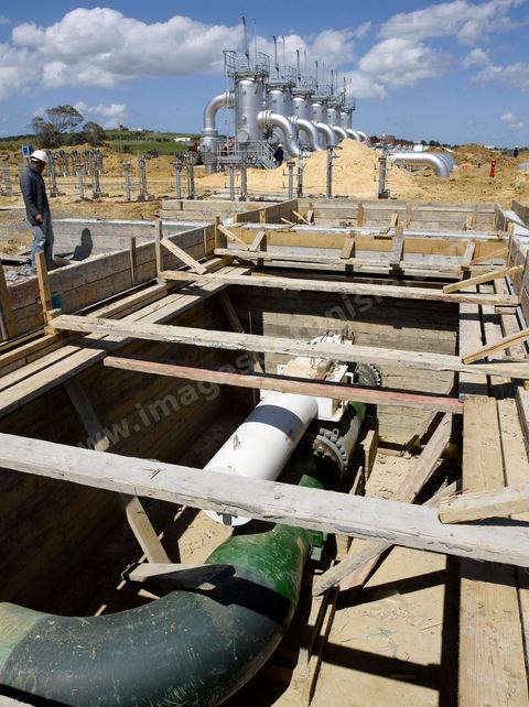 Chantier de construction de l'usine de compression de gaz de Korba au Cap Bon