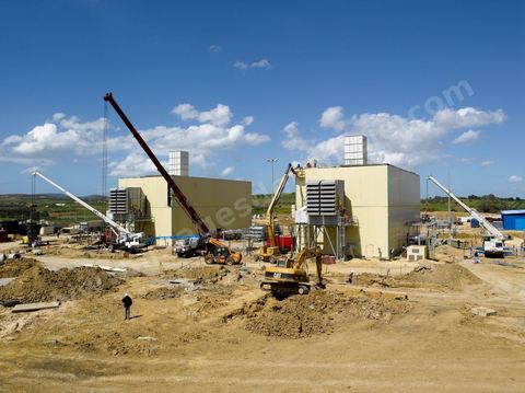 Chantier de construction de l'usine de compression de gaz de Korba au Cap Bon