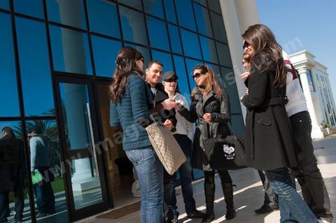 Etudiants à l'Université Privée Tunis Carthage (UTC) à la Soukra - banlieue nord de Tunis