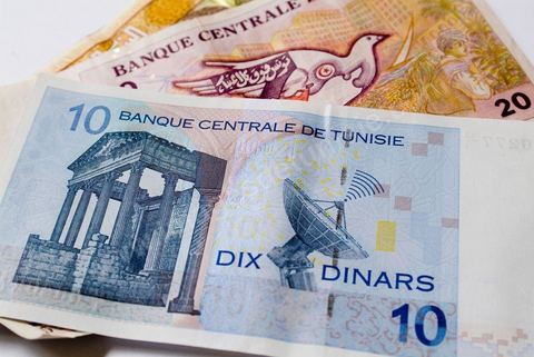 Billets de dinars tunisiens 10, 20 et 30 dinars