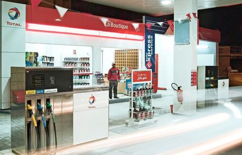 Stations service de Total en Tunisie, atelier de réparation et pompes à essence