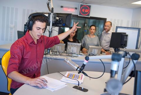 Studio de la nouvelle radio tunisienne privée Shem's aux berges du Lac de Tunis