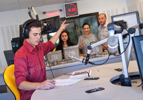 Studio de la nouvelle radio tunisienne privée Shem's aux berges du Lac de Tunis