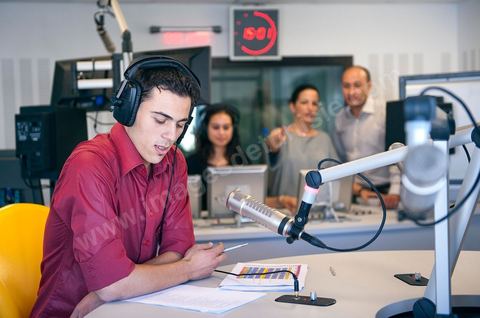 Studio de la nouvelle radio tunisienne privée Shem's aux berges du Lac de Tunis
