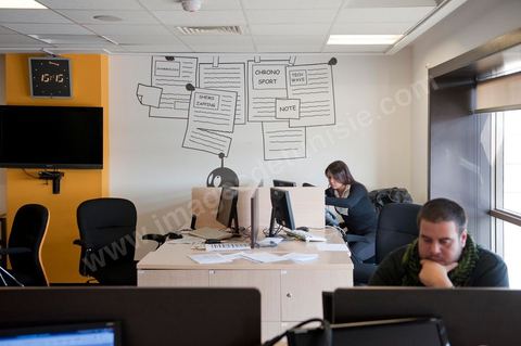 Salle de rédaction de la radio privée Shem's