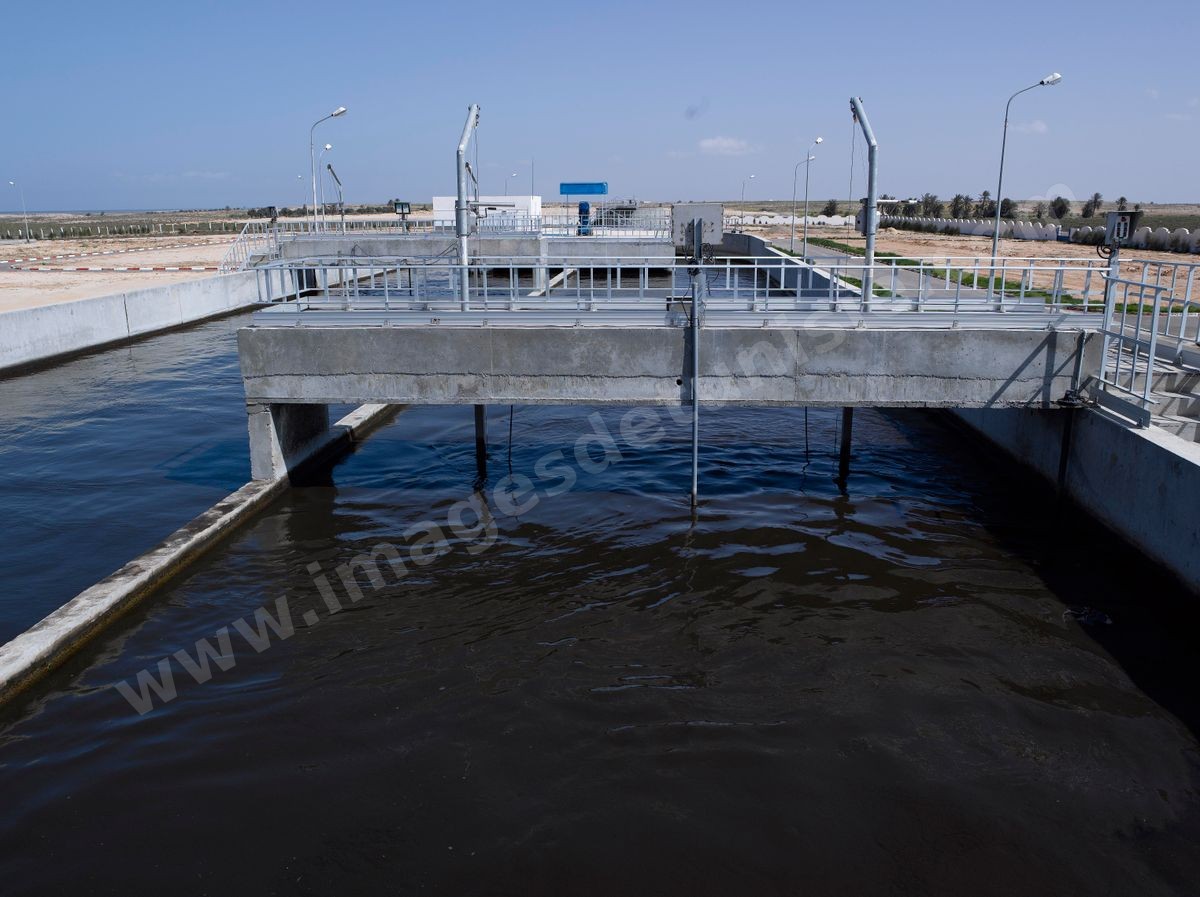 Station d'épuration et de traitement des eaux près de Mareth dans le sud-est