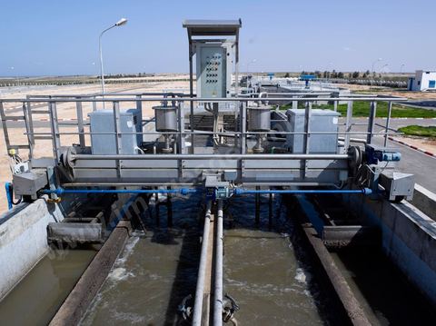Station d'épuration et de traitement des eaux près de Mareth dans le sud-est
