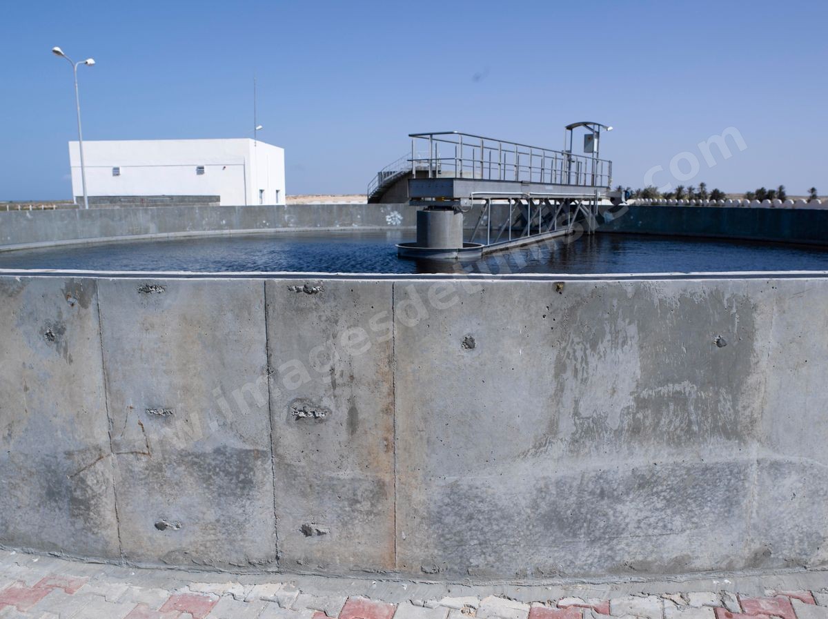 Station d'épuration et de traitement des eaux près de Mareth dans le sud-est