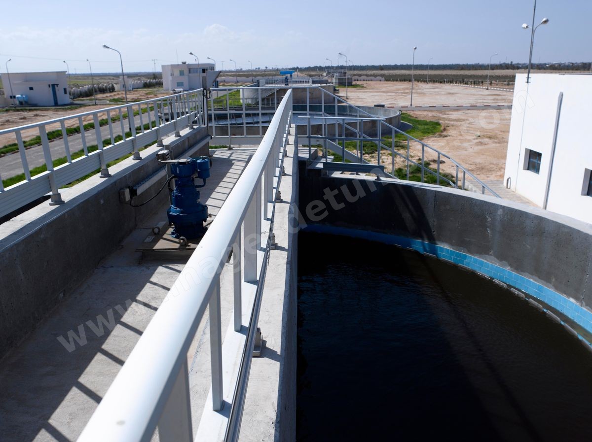 Station d'épuration et de traitement des eaux près de Mareth dans le sud-est