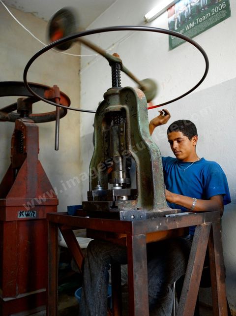 Atelier de bijouterie dans le quartier juif de Hara Kebira dasn la banlieue de Houmt Souk sur l'île de Djerba