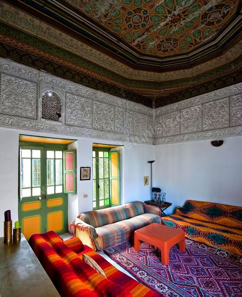 Salon dans la Maison de Marouane et Sondos Ben Milled dans la medina de Tunis