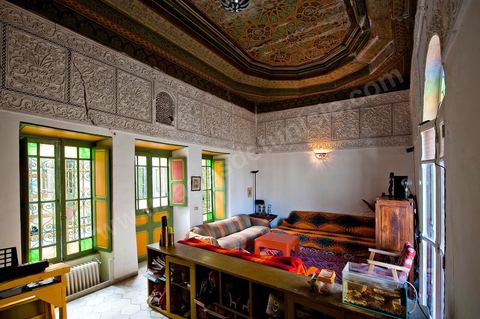 Salon dans la Maison de Marouane et Sondos Ben Milled dans la medina de Tunis