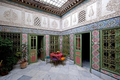 Patio ouvert dans la Maison de Marouane et Sondos Ben Milled dans la medina de Tunis
