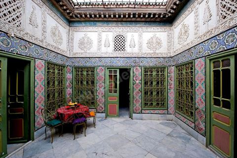 Patio ouvert dans la Maison de Marouane et Sondos Ben Milled dans la medina de Tunis