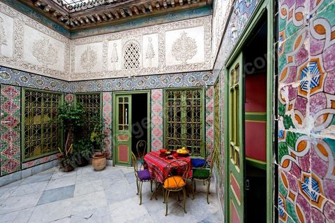 Patio ouvert dans la Maison de Marouane et Sondos Ben Milled dans la medina de Tunis
