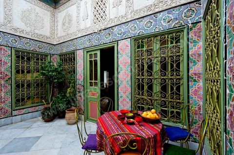 Patio ouvert dans la Maison de Marouane et Sondos Ben Milled dans la medina de Tunis