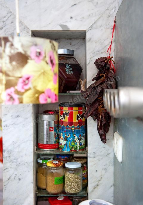 Salle à manger et cuisine dans la Maison de Marouane et Sondos Ben Milled dans la medina de Tunis