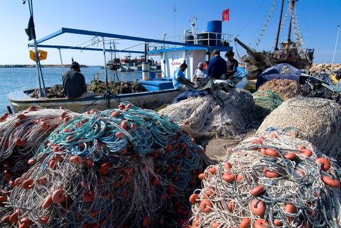 MArina et portd e pêche de Houmt Souk