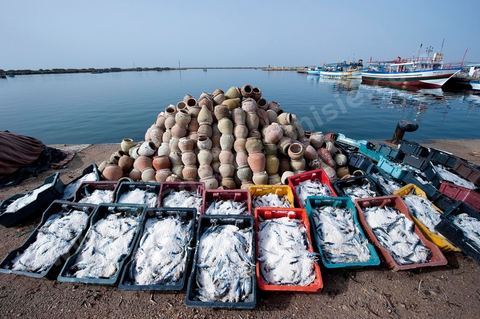 port de pêche d'El Ataya sur l'île Chergui de Kerkennah
